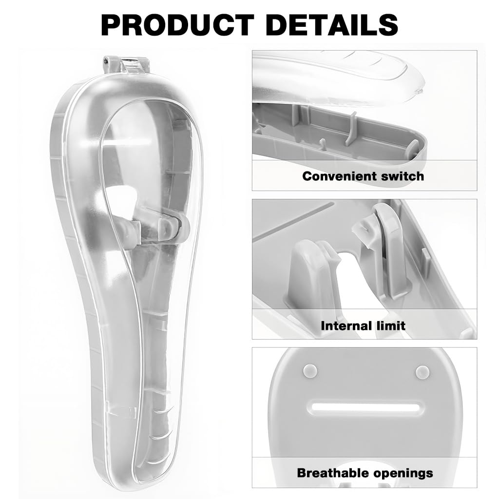 MAYCREATE Razor Storage Case for Travel with Ventilated Flip-up Lid | Clear Universal Fit Box