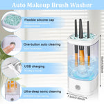 MAYCREATE Makeup Brush Cleaner for Hygienic Beauty Routines with UV Disinfection and USB C Control | Compact 3 in 1 Cleaner and Dryer