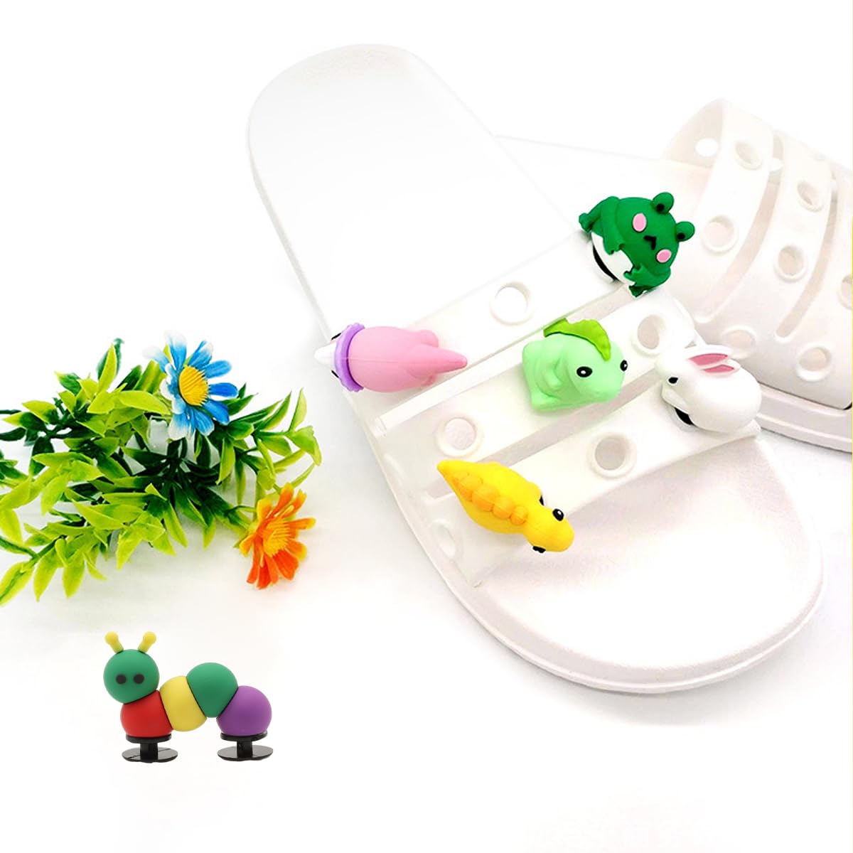 MAYCREATE Shoe Charms 10PCS for Clogs and Sneakers with 3D PVC Animal Designs | Kids Gift