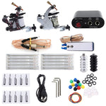 MAYCREATE Tattoo Machine Set for Beginners with 2 Guns and Power Supply | 10 Wrap Coils