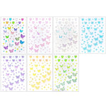 MAYCREATE Face Stickers for Makeup and Hair with 14 Sheets of 3D Crystal Butterflies | Self-Adhesive Acrylic Rhinestones for DIY Crafts and Festivals