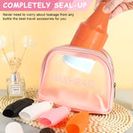 MAYCREATE Elastic Travel Bottle Sleeves for Toiletries with Pull Handle | 8Pcs Reusable Silicone Leakproof Covers