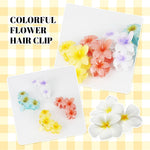 MAYCREATE Flower Claw Clip Set for Women featuring 4 Acrylic Plumeria Clips | Boho Hair Accessory