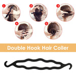 MAYCREATE Hair Styling Tool Kit with 1000 Hair Elastics and 4 Styling Tools | Multi Color Set