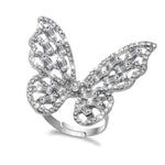 MAYCREATE® Butterfly Diamond Ring for Women With Crystal