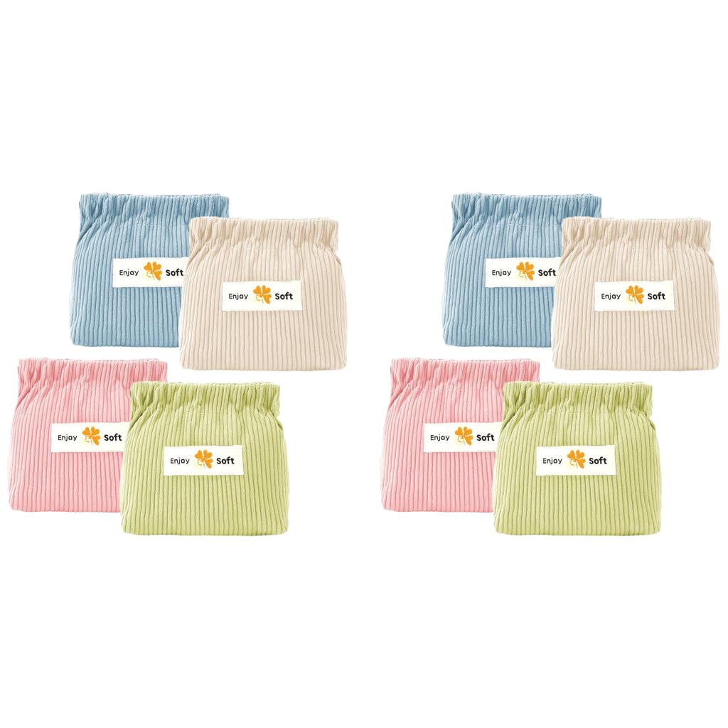 MAYCREATE Makeup Pouch Set for Travel and Daily Use featuring Easy Squeeze Open 13x5x12 cm | Soft Corduroy Bags for Women