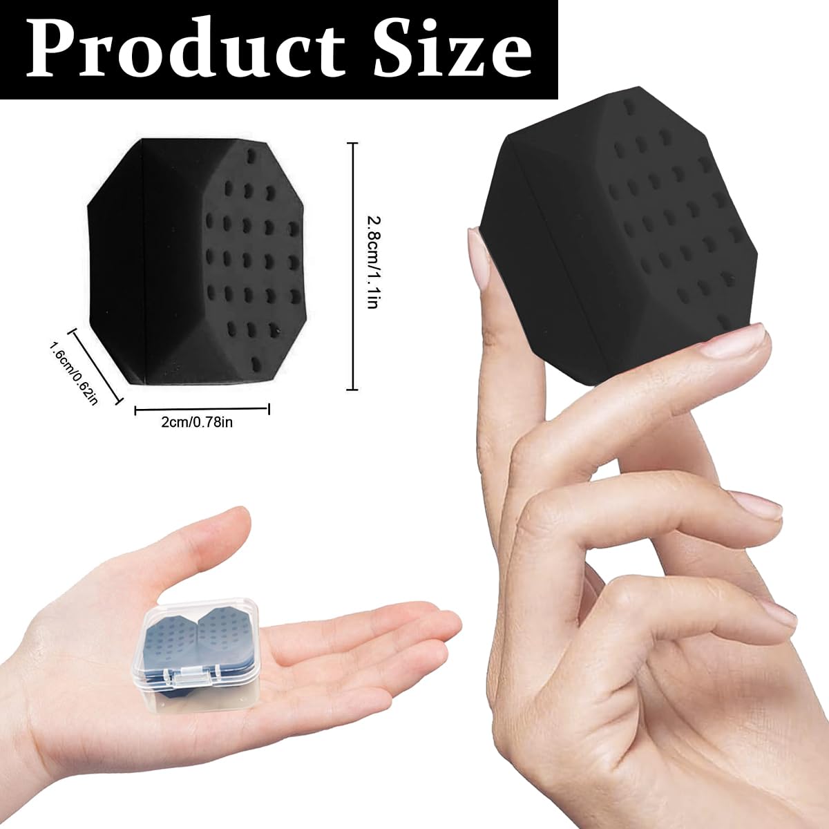 MAYCREATE Jawline Exerciser for Facial Toning with 2pcs 45lbs Silicone Trainers | Black