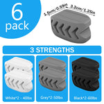 MAYCREATE Jawline Exerciser 6pcs with 40/50/60lbs Resistance Safe Silicone for Men & Women | Includes Storage Case