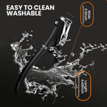 MAYCREATE Nail Clipper with 360° Flexible Mechanism and 4.5 in Ergonomic Handle | Stainless Steel Curved Blade for Fingernails and Toenails