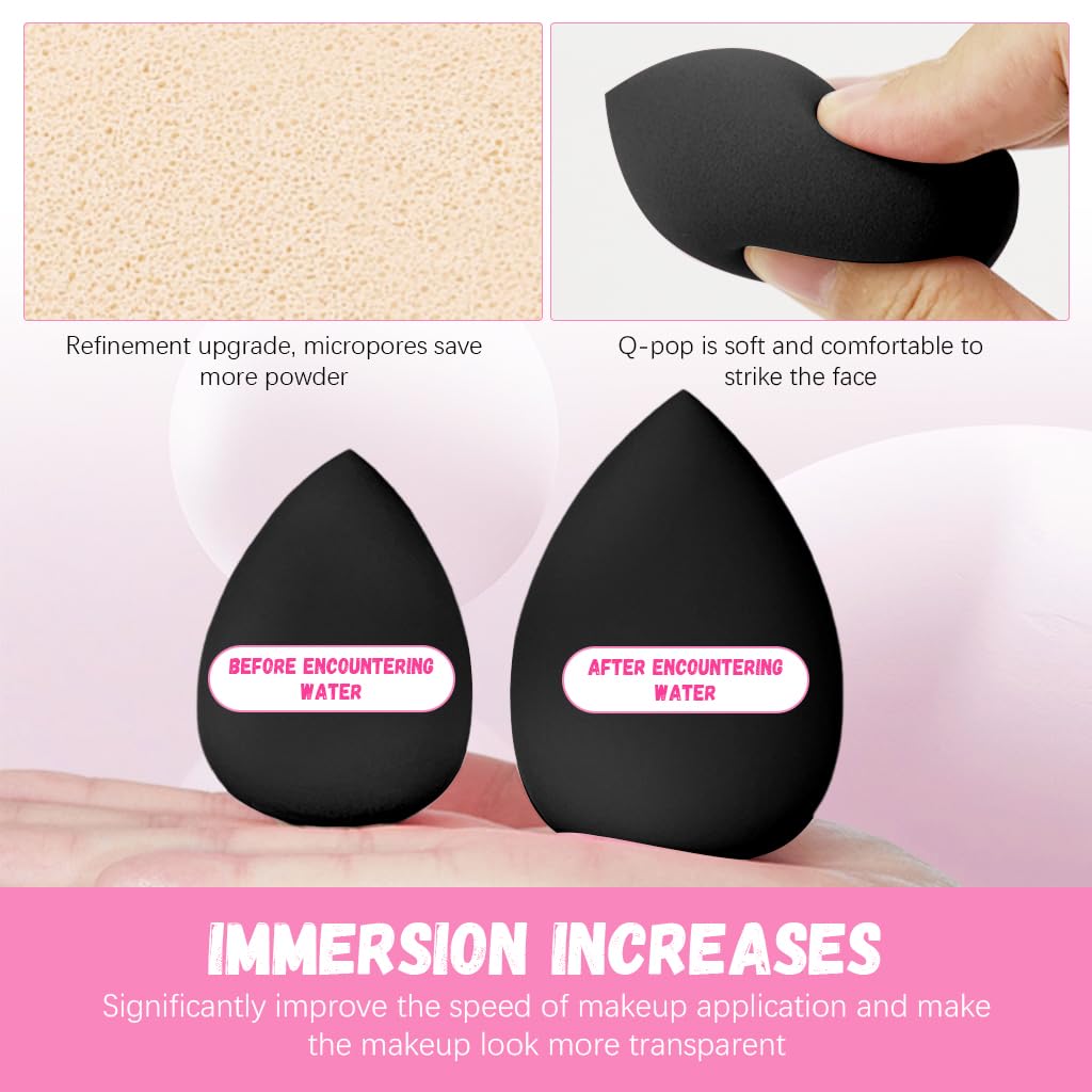 MAYCREATE Powder Puff Set for Makeup with Triangular Blending Pads | 14‑Piece Foundation Kit