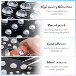 MAYCREATE Face Rhinestones for Makeup with Self Adhesive Design and Tweezer | Assorted Shapes