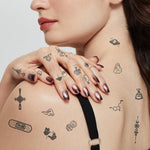 MAYCREATE Temporary Tattoos for Kids and Adults featuring 5 Sheets 77 Designs | Sweatproof 2‑Week Body Stickers