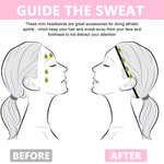 MAYCREATE Sports Hair Band for Gym and Workout featuring Sweat Proof Moisture Wicking Design | 8PCS Set