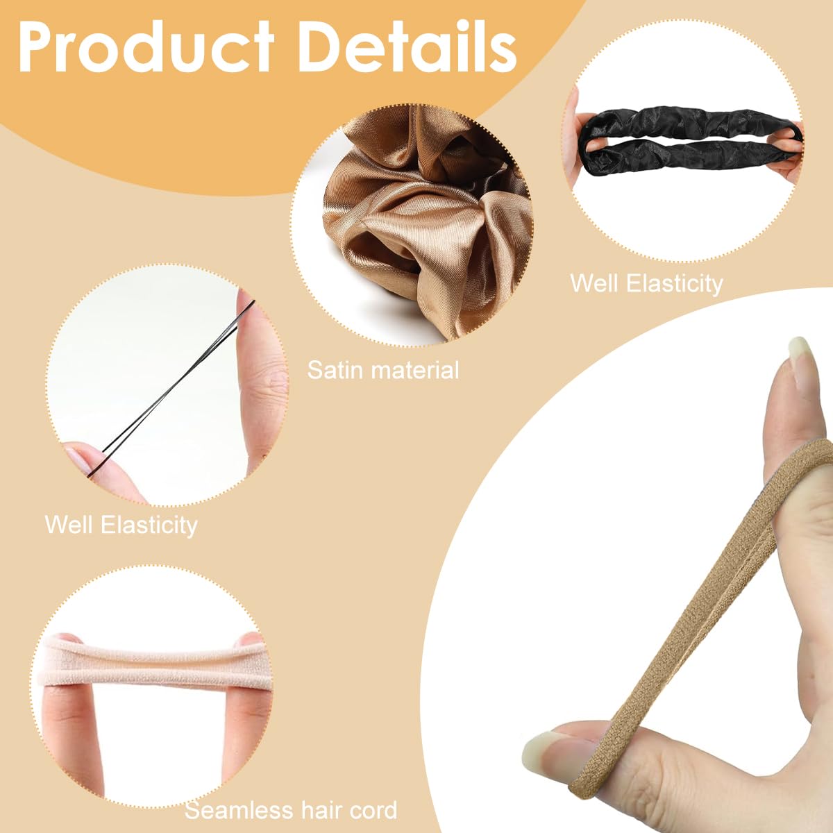 MAYCREATE Hair Styling Tool Kit with 1000 Hair Elastics and 4 Styling Tools | Multi Color Set
