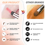 MAYCREATE Lipstick Silicone Brush for Travel Makeup with Dual End Applicator and Pink Lid