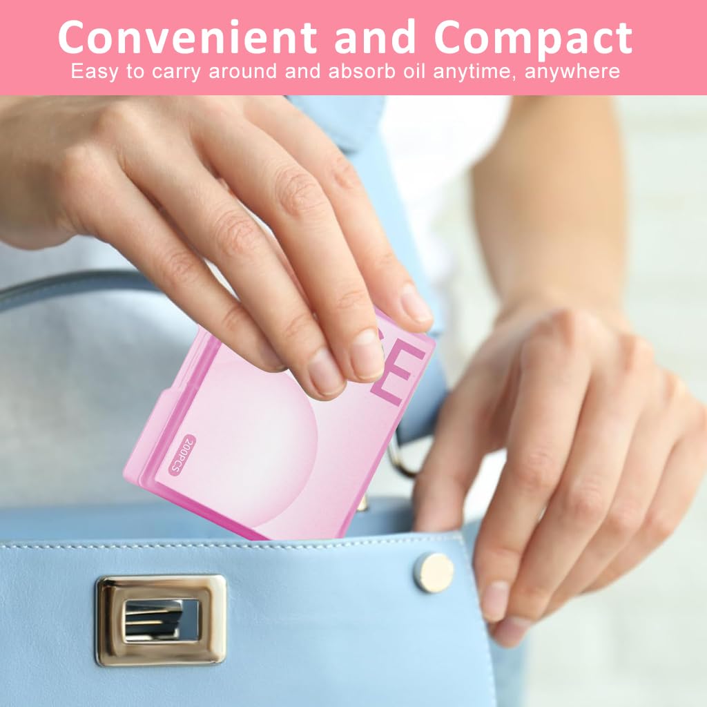 MAYCREATE blotting paper for oily face featuring dual action oil control with 200 pcs natural linen sheets