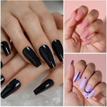 MAYCREATE Press on Nails Set for DIY Nail Art with 12 Colors 288pcs ABS Almond Tips | Women