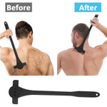 MAYCREATE Body Back Shaver for Men with 18 Inch Handle and Silicone Scrubber Pad | Includes 5 Stainless Steel Razors