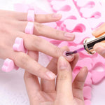 MAYCREATE Sponge Toe Separators for Pedicure and Manicure 50pcs with Ergonomic Foam Design | Pink