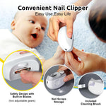 MAYCREATE Electric Nail Clipper with LED and 2 Speeds featuring USB Rechargeable 500mAh Battery