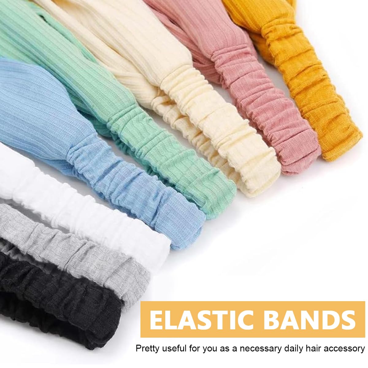 MAYCREATE 8pcs Headband for Women Girls, Stretchy Hair Bands Headwrap, Non Slip Twist Turban Head Bands, Fashion Multi Colors Hairband for Daily, Makeup, Yoga, Fitness