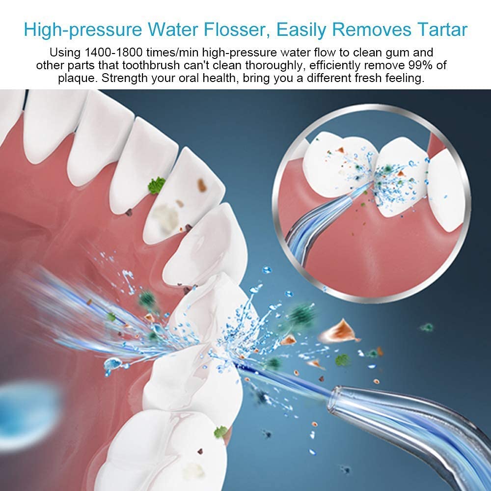 MAYCREATE® Water Flossers For Teeth, Portable & Rechargeable Water Pick Flosser For Home and Travel,Electric Toothbrush with Water Flosser with 3 Modes.without Protective Case