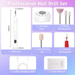 MAYCREATE Nail Drill Machine with 5 Speeds and 6 Drill Bits for Gel Removal | USB Rechargeable Design