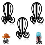 MAYCREATE Wig Stands for Wigs and Hats featuring Octopus-Shaped 4-Foot Base | 8.7x11.7 in Plastic