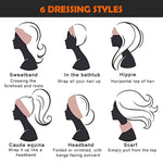 MAYCREATE Hair Bands for Women featuring Stretchy Secure Fit and Soft Fabric | 3pcs Gothic Skull Halloween Headbands