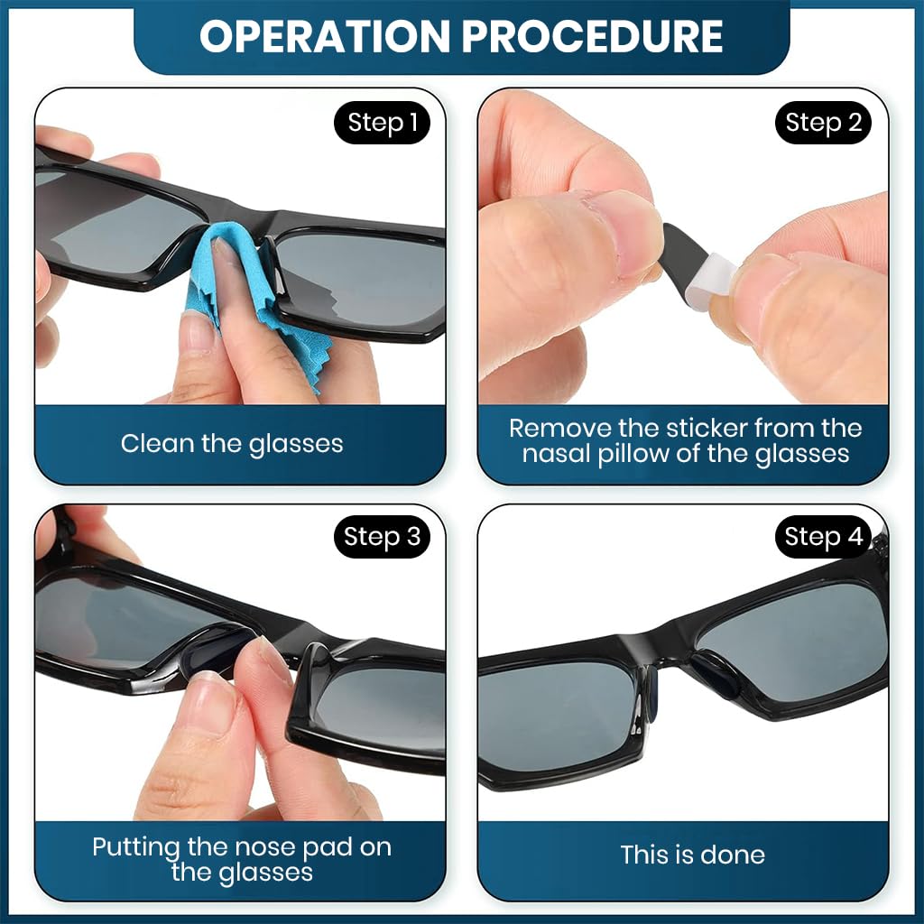 MAYCREATE Eyeglasses Retainers Set with Anti Slip Silicone Nose Pads | 50PCS Comfort Ear Hooks for Glasses