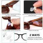 MAYCREATE Eyeglass Nose Pads for Plastic Frames with Hourglass Air Chamber Design | 12 Pairs White Silicone