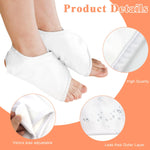 MAYCREATE Castor Oil Pack Combo for Knee and Ankle with Adjustable Cotton Wraps | 4pcs Reusable Set for Joint and Plantar Fasciitis Relief