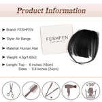 MAYCREATE Hair Extensions for Women with Clip In Bangs and Rayon Fiber | Black Fringes