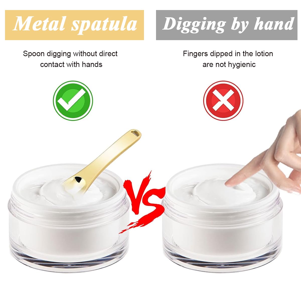 MAYCREATE Skincare Spatula Spoon Set for Eye Cream and Face Mask | 3Pcs Alloy Cooling Applicators