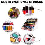 MAYCREATE Nail Polish Organizer Box for Vanity and Salon with 7 Tier Stepped Acrylic Display | 12x15x11 inch