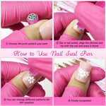 MAYCREATE 6Pcs Nail Art Stamps DIY Nail Decal Floral Charm Stamps Plastic Reuseable Mini Floral Nail Decal Charm Stamp Easy DIY Nail Art Stamping Tools