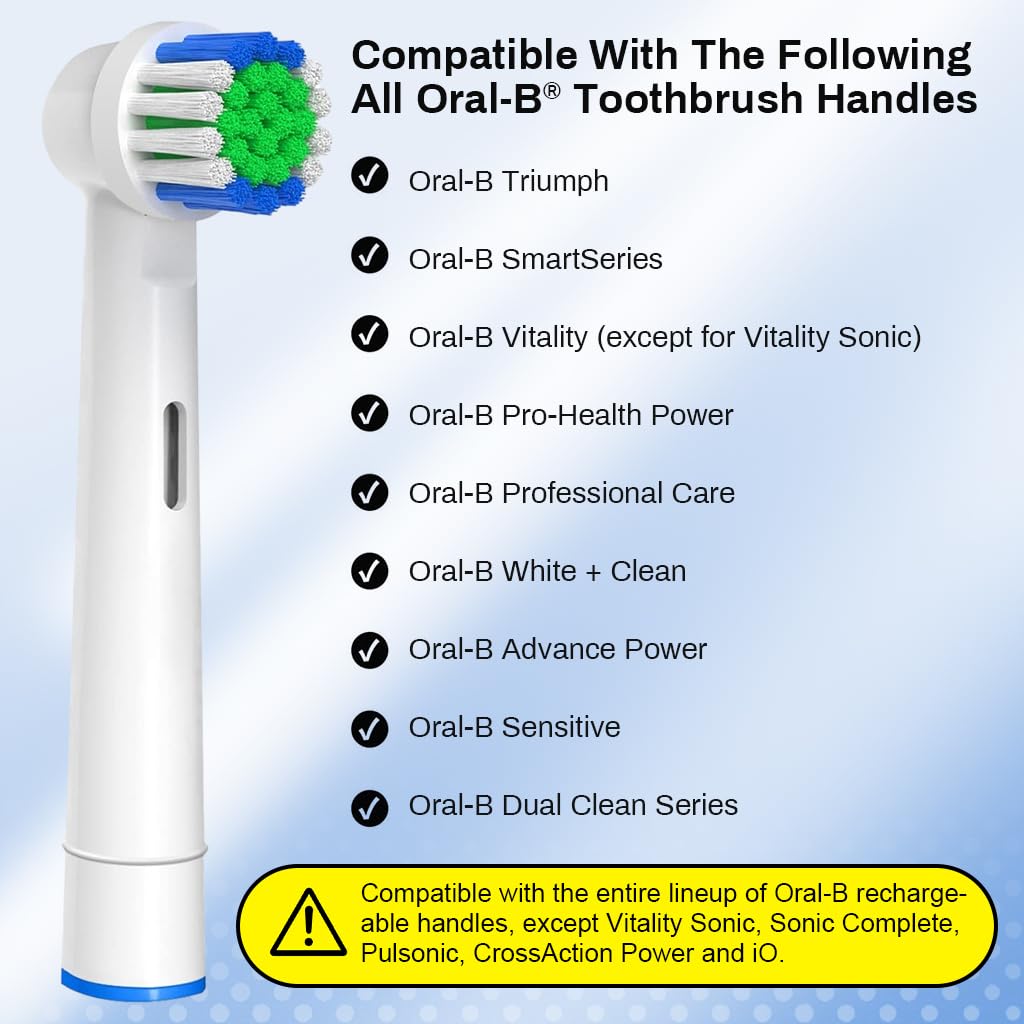 MAYCREATE Electric Toothbrush Replacement Heads for Oral B Braun with Soft Dupont Bristles Pack of 8 | Gentle Deep Cleaning Performance
