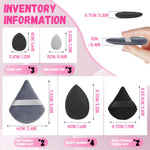 MAYCREATE Powder Puff Set for Makeup with Triangular Blending Pads | 14‑Piece Foundation Kit