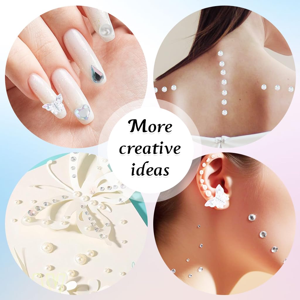 MAYCREATE Face Gems Stickers for Festivals with Self Adhesive Design | 5 Sheets for Kids and Women