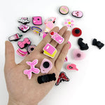 MAYCREATE® 35pcs Pink Shoe Decoration Charms for Bubble Slides Sandals Clogs