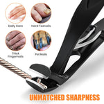 MAYCREATE Nail Clipper for Seniors featuring Bended Head Design with Stainless Steel | Travel Set