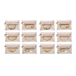 MAYCREATE Jewellery Organisers Pouch for Travel and Storage featuring Zipper Velvet Bags 12 Pcs