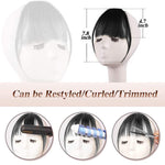 MAYCREATE Hair Extensions for Women with Clip In Bangs and Rayon Fiber | Black Fringes