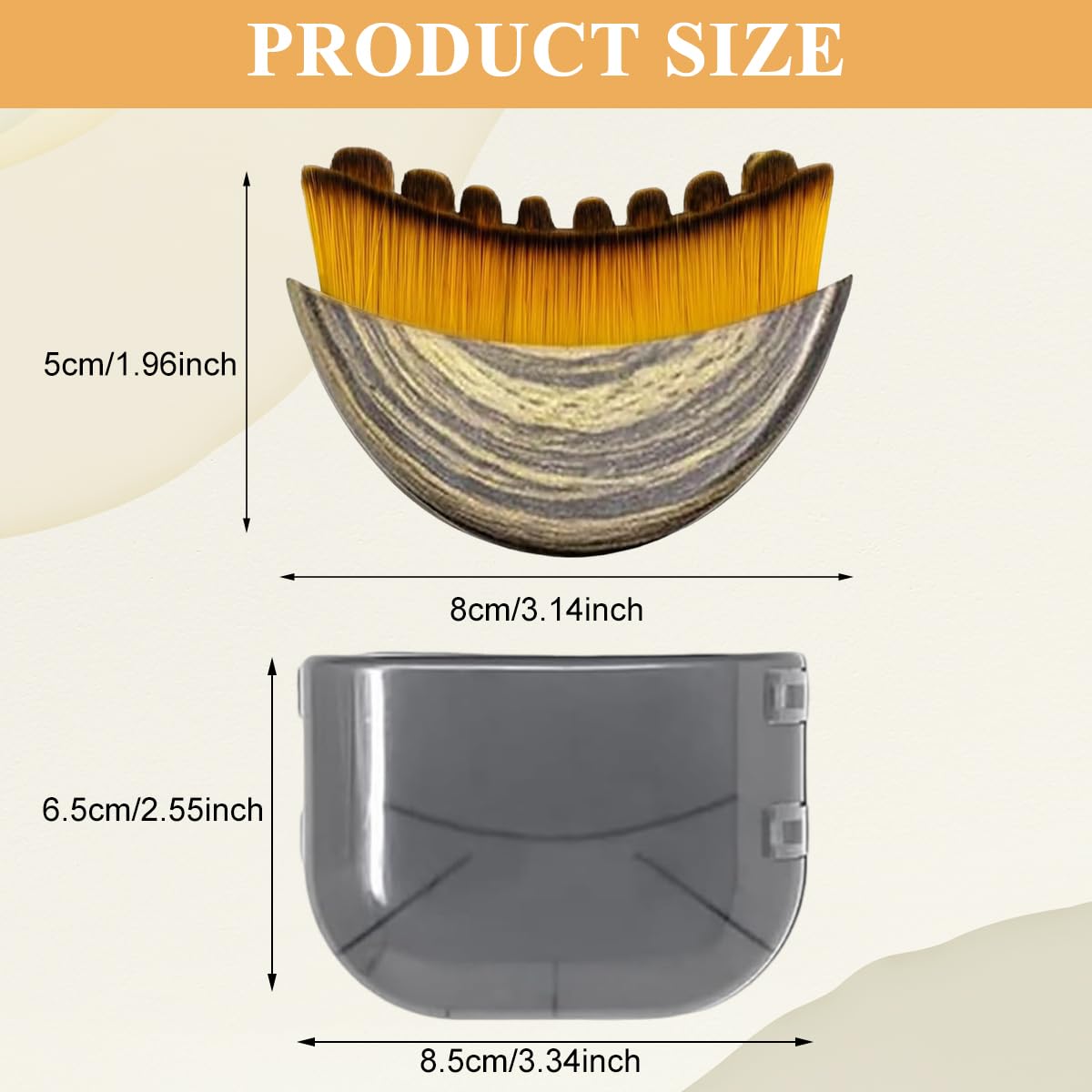 MAYCREATE Lymphatic Face Brush for Gentle Facial Massage with Raised Nubs and Snap-On Cap