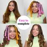MAYCREATE Heatless Curls Hair Curlers for Medium Long Hair with 6 Styling Hooks | 20pcs 30cm Spiral Curlformers