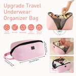MAYCREATE Underwear Travel Bag for Luggage with Zippered Privacy Design and Handle | 21x13x24 cm Waterproof PU Organizer