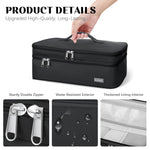 MAYCREATE Travel Carrying Case for Dyson Airwrap with Double Layer Design and 40x14x15cm Size | Black Polyester Storage Bag