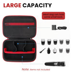 MAYCREATE Electric Shaver Storage Bag for Travel with Multi Compartments and Mesh Pocket 20x13x6cm
