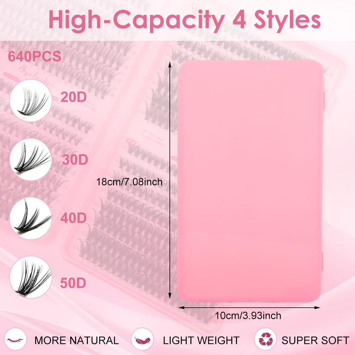 MAYCREATE Lash Clusters for DIY Eyelash Extensions featuring 640 pcs 9–16mm with Flexible Band