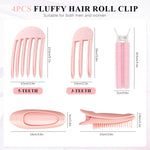 MAYCREATE Hair Volume Clip Set for Instant Root Lift with Dual 6&3 Teeth Design | Light Pink
